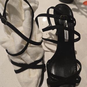 Manolo BLAHNIK Elegant Black Women's Sandals SIZE 38